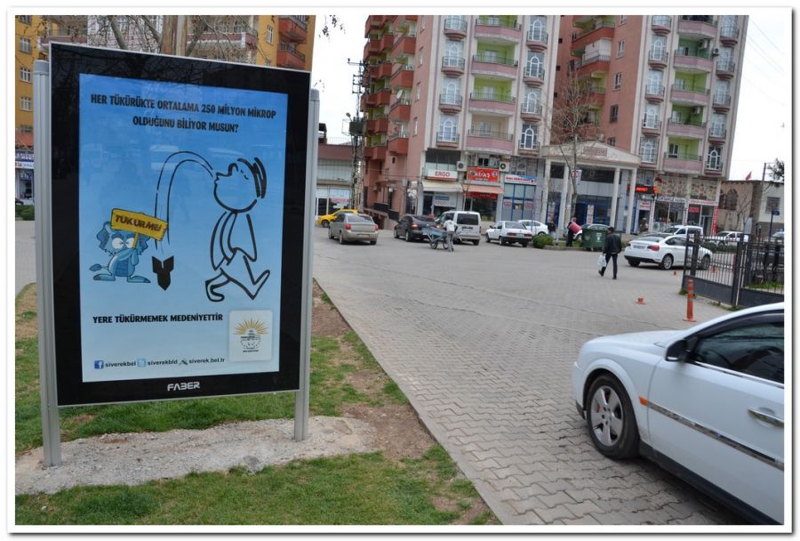 Siverek Belediyesinden Yere Tükürmeyin Kampanyası